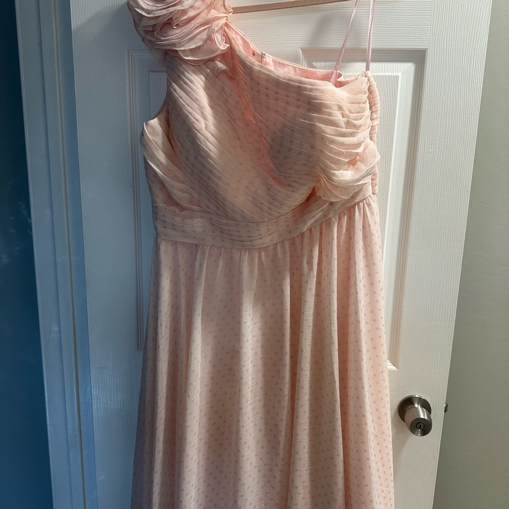 Mac Duggal One-Shoulder Blush Dress - Picture 3 of 6